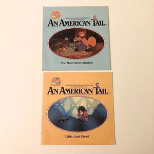Vintage 1986 Lot of 2 An American Tail  Books Little Lost Fievel The Moss Street